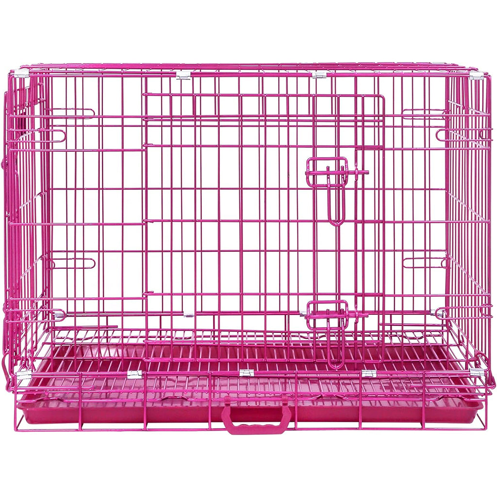 Homey Pet pink wire dog crate