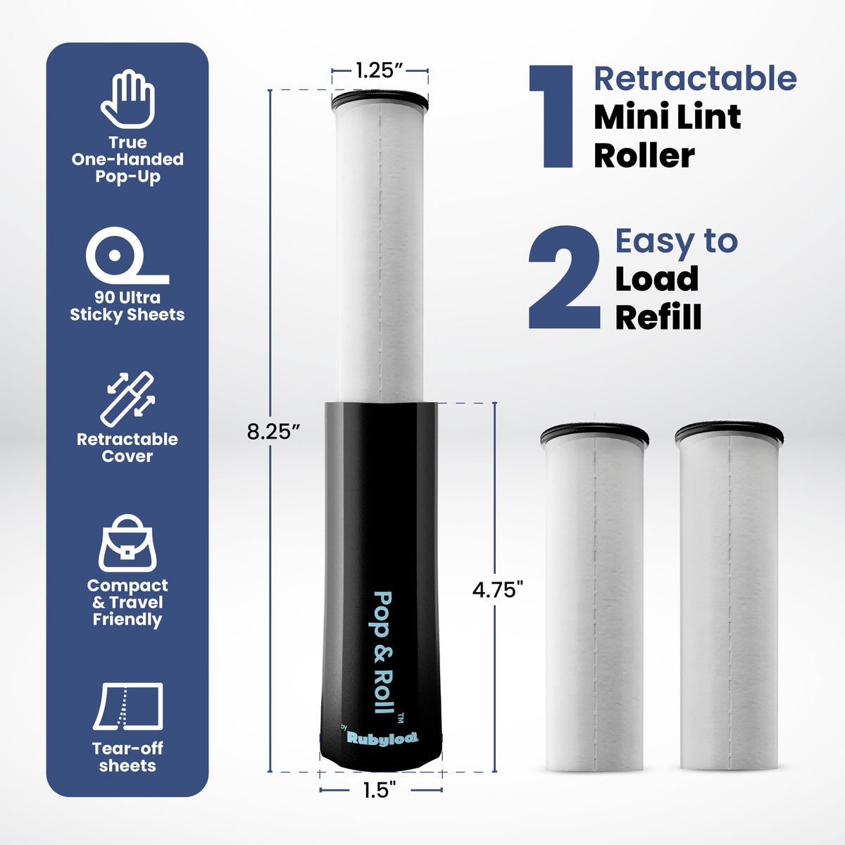 Rubyloo mini lint roller