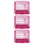 24-42" Pink Wire Dog Crate RED24-42