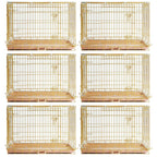 24-42" Copper Gold Wire Dog Crate GLD24/30/36/42