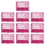 24-42" Pink Wire Dog Crate RED24-42