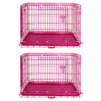 24-42" Pink Wire Dog Crate RED24-42