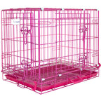 24-42" Pink Wire Dog Crate RED24-42
