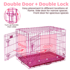24-42" Pink Wire Dog Crate RED24-42
