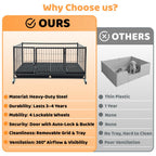 42" Stackable Dog Crate 43T+WHLP02