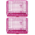 24-42" Pink Wire Dog Crate RED24-42